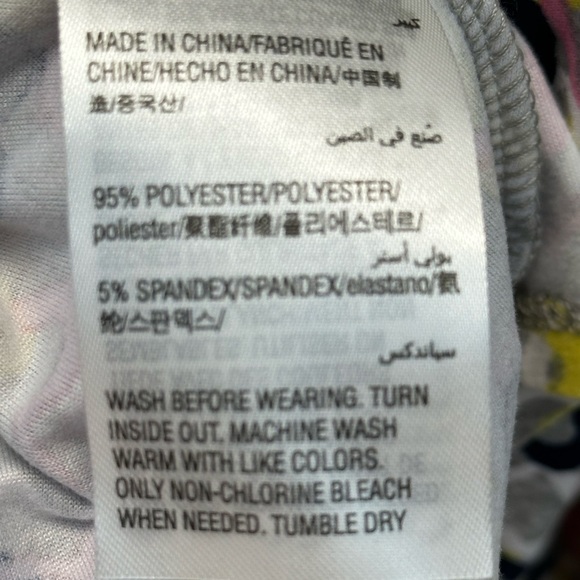 Epic Threads Girls Drop Shoulder Heart Print Dress - Grey Pink White Yellow- Lrg - Picture 5 of 8